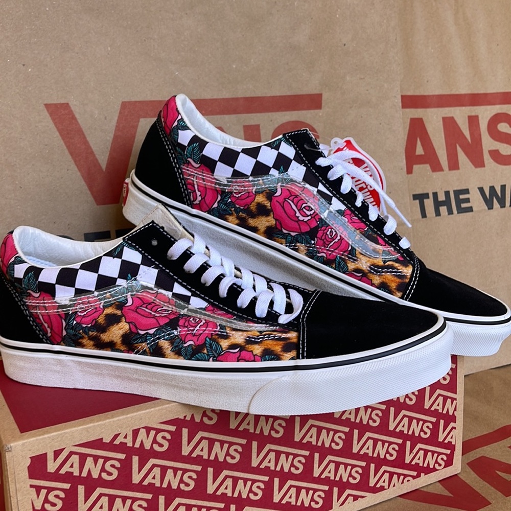 Vans Old Skool Rose Animal check True White/Multi WMNS sneakers - Picture 7 of 16